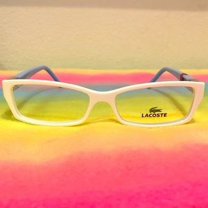 Lacoste Eyeglasses Frames New NWT White Blue